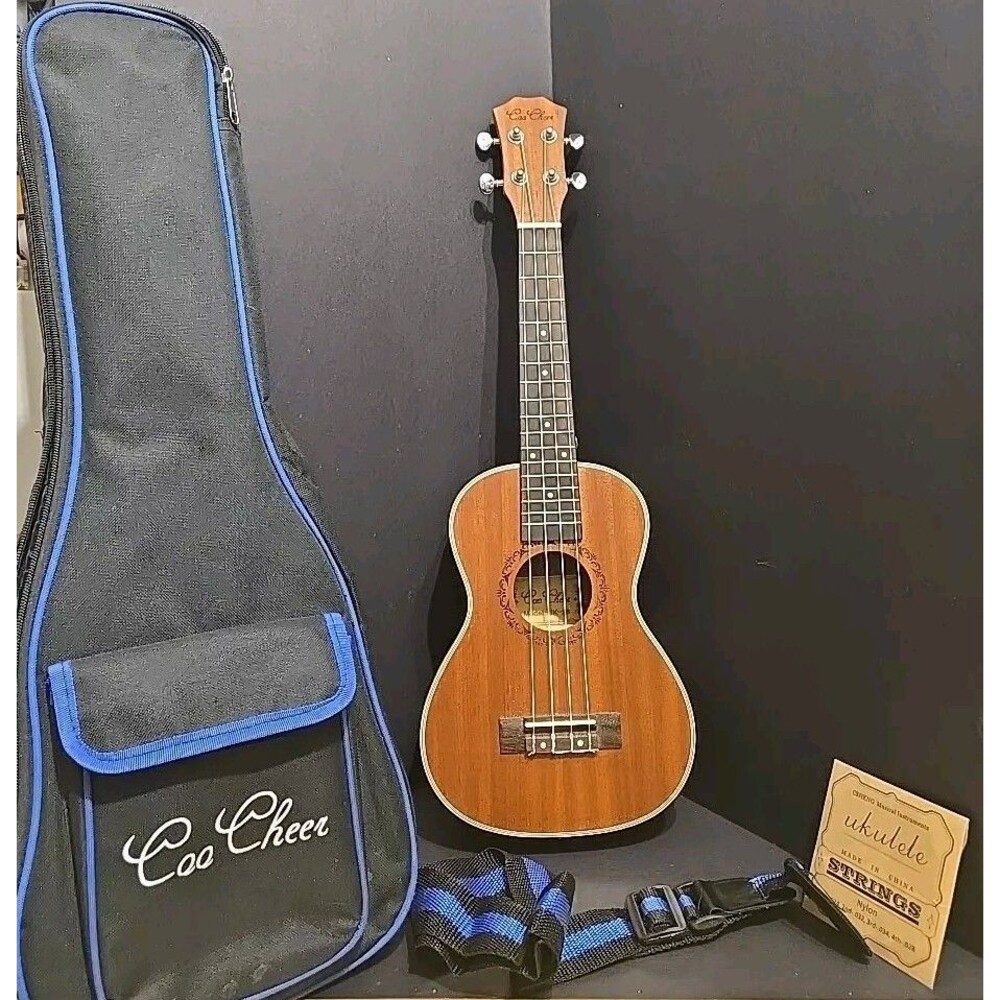 COOCHEER Musical Concert Ukulele Hawaiian Hawaii Guitar Mahogany Back 23"
